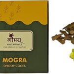 Gaumaya Naturals Mogra and Cow Dung Dhoop Cones, Organic Natural Ingredients, Traditional Fragrance (Pack of 40 Cones)
