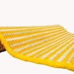Shyama KUSHA AASAN (Kusha Grass and Wool Aasan for Puja, Meditaion & Japa 60 * 60 CM with Cover) (Yellow)