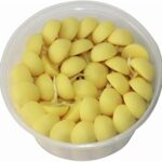 Kunj Batti Pooja Ghee Diya for Puja, 50Pcs, Wax Free & Vegan Ghee Batti/Wicks/Jyot for Puja Aarti, (Pack of 1, Yellow, 50Pcs)
