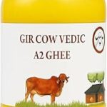 Dwarkesh Ghee Premium A2 Gir Cow Cultured Desi Ghee | Dwarkesh Bilona Two Way Churned | Indian Gir Cow Ghee, Pure A2 Ghee, Natural & Healthy, Non-GMO | Lab Certified (500ml)