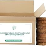 Triveni Organics Desi Gir Cow Dung Cakes (30 Pieces) | Handmade Gobar Uple for Hawan, Pujan, Agnihotra & Organic Compost | Round-Shaped Cowdung Kanda for Pooja, Havan Kund & Spiritual Rituals