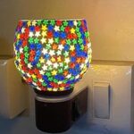 SHREE HANS CREATION | Kapur Dani Electrical Camphor Diffuser. Glass Kapoor Dhani & Essential Oil Diffuser with On Off Switch to Toggle Between Burner & Lamp(Star Multi)