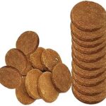 Marshland Organic Cow Dung Cake Desi Cow Dung Cake Gobar Ka Upla Kanda for Hawan Puja And Religious Purpose Round 9.3 cm Pack of 12