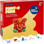 Fevicreate Eco-friendly Ganesha Painting art and craft kit, Paint Ganpati idol made by local artisans Craft materials provided Make pandal from the box Immerse Ganesha at home Gift for girls and boys 8+ year