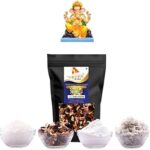 LEEVE DRY FRUITS Fresh | Shree Ganpati Prasadam | Khirapat | 200 gram Pack | Cutting Mix Dry fruits | Grated Coconut | Cristal Sugar | Pithi Sakhar | Ganesh prasad |Mix Dry Fruits for Prasad