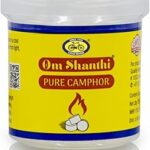 Cycle Pure Om Shanthi Camphor for Pooja - 110 Round Tablets (110 N X 1 Kapur Jars) | Pure Camphor for Divine Puja Experience | Zero Carbon | Ideal for Daily Rituals, Special Occasions & Havan