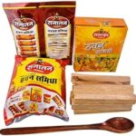 Sanatan Hawan Samagri | havan samagree for Pooja with Mango Wood/Navgrah Samidha (lakdiya) / Suchi Sarva (Hawan Spoon) / havan samagri 1 KG - All Hawan Items for Pooja Home Mandir