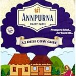 SHREE ANNPURNA DAIRY FARM Premium A2 Gir Cow Cultured Desi Ghee | Vedic Bilona Two Way Churned | Indian Gir Cow Ghee, Pure A2 Ghee, Natural & Healthy Ghee, Non-GMO | Lab Certified (1L)
