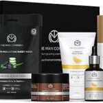 The Man Company Skin Care Kit with Vitamin C Face Wash, Face Serum, Daily Moisturising Cream, No Gas Perfume for Men & Charcoal Sheet Mask | Enriched with Hyaluronic Acid - Pack of 5