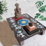 Anjaney Eco-Friendly Ganesh Chaturthi Kit - Ganesh Idol with Decorated Chowki | 10 Sambrani Cups Plus Mini Havan Kund | Organic Havan Cups with Jatamassi, Loban, Guggal | with Natural Herbs