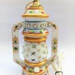 Pooja Creation Marble Decorative showpiece lamp Lantern for Room Decor - 6 inch