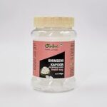 Orgatma Pure Bhimseni Camphor Kapoor/Kapur Jar | 100% Pure Camphor Purifying & Pleasant Fragrance for Pooja, Hawan, Air Freshener | Unadulterated Camphor- Bhimseni Camphor- 100gm