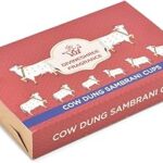 DIVINESHREE Fragrance 100% Ecofriendly Sambrani Dhoop Cups for Pooja, Filled Organic Havan Cups for Puja, Home & Festivals, Cow Dung Guggal/Loban Dhoop Original (15 Cups with Holder)
