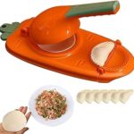 Vmoni 2-in-1 Dumpling Maker, Momo Maker, Gujiya Maker Machine, Momo Maker Machine, Kajjikayalu Karanji Maker, Samosa Maker, Skin Press Mould for Ghughra with Dumpling Puri Maker (Multi)