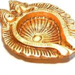 Brass Laxmi Ganesha Decorative Oil Lamp Traditional Festival and Pooja Room Decor, Perfect for Spiritual Celebrations, Gifting, and Enhancing Sacred Spaces with Divine Light