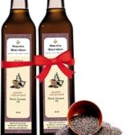 Nani’s Garden Cold Pressed Black Sesame Oil (Kala Til Tel | Gingelly) | For Eating, Hair, Baby Massage, Cooking, Body Massage, Oil Pulling and Pooja-Diya | 100% Pure, Unrefined | 250ml Glass Bottle (Pack of 2) | Kolhu/Kacchi Ghani/Mara Chekku/Ganuga