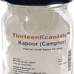 Thirteenkcanddle Round Tablets Camphor Kapur for Puja Meditation Aroma Pack of 1, 30 gm Transparent White