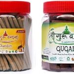 SHREE GURU VANDANA DHOOP V AGARBATTI Chandan 120 Incense Stick 4 inch -Guggul Dhoop 40 Big Cones 2.5 Inches Each Other Boxes Best for Pooja,Spa and Home Fragnance