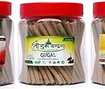 SHREE GURU VANDANA DHOOP V AGARBATTI Sandalwood,Guggal and Rose Aroma Dry Dhoop Sticks Best for Pooja,Spa and Home Decoration Pack of 3 (120+120+120 Sticks)