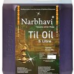 Narbhavi Pure Til Oil for Pooja | Daily oil | Pooja Lamp Oil | Sesame/Gingelly Deepam oil/Diya/Lamp Oil 5Litre