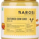 Barosi Premium Cultured Desi Cow Ghee 500 ml | Vedic Bilona Method | Churned from Curd | Pure & Natural | Farm Made in Small Batches | Glass Jar Packing