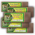 Dhoop Chaon and Co. Brut Musk Incense Sticks Pouch | 100 GMS Pack | Pack of 5 Pouches | Long Lasting Incense Sticks for Calming & Relaxation | No Charcoal Agarbatti