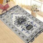 Weavers Villa Cotton Jute Prayer Mat/Meditation Mat/Aasan - Ideal for Puja/Sitting - Comfortable, Soft Mat for Home, Yoga, Worship - Durable Multipurpose Floor/Poja Aasan Mat - Brown, 70cm x 110cm