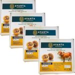 AVANTA GIR GAUSHALA 100% Organic Sambrani Dhoop Cups for Pooja (48 pcs) | Cow Dung Vedic Havan Cups for Pooja, Home & Festivals Pack of 4 (12 Cups/Pack +1 Burner Plate/Pack)