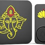 Costar Door Bell - Waterproof Calling Bell Wireless with 32 Ringtones, 5 Levels Volume,100 Meter Operating Range, Wireless Doorbell for Home with Special Design (Ganesh Chaturthi)