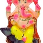 KAANUS Shree Ganesha Puja Samagri Items/Pooja Kit Samagri for Home and Office/Ganpati Visarjan Home Decor for Ganesh Chaturthi/Ganesh Pooja (Coloured Ganesha)
