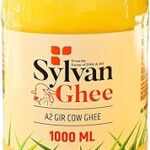 SYLVAN Pure A2 Gir Cow Ghee Bilona Method, Natural & Healthy, Desi Ghee - 1000 ML, Glass Jar