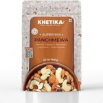 Khetika Premium Panchmeva 200g | 5 Superfood in 1 Mix, Dry Fruits, Mixed Nuts, Mixed Fruits, Contains Cashew, Almond, Long Raisins, Black Raisins, Sliced Dry Dates
