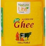 Nature Lite FOODS A2 Desi Cow Ghee 1L | Traditionally Bilona Churned & Danedar | Pure Grass-Fed Vedic Ghee | Rich Aroma & Granular Texture | Glass Jar | 100% Natural & Preservative-Free