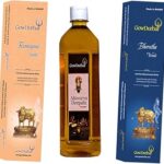 GOW DURBAR AISWARYA DEEPAM FRAGRANCED POOJA OIL 700ml +INCENSE STICKS PACK OF 2 (BHARATHA & RAMAYANA)