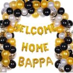 AR GIFTZADDA "Welcome Home Bappa" Letter Alphabet Foil Balloon Kit for Ganesha Birthday Decoration, Ganpati, Ganesh Ji, Welcome Ganesha, Ganesh Chaturthi , Visarjan Celebration, Temple Decoration (Welcome Home Bappa Balloon Kit)