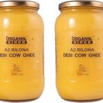 Organik Singh A2 cow Desi Ghee ? 1 LITRE (PACK OF 2) | Made using Vedic Bilona Method | A2 Certified | Curd ? Churned A2 ghee | Grass-fed Desi cow ghee | Lab Tested | Packed in Glass Jar
