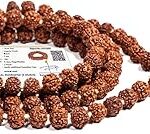 Vado 5 Mukhi Rudraksha Mala 108 Beads with Certificate 7 mm Brown