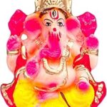 B S NATURAL Handmade Tulsi Ganesha Idol | Ganpati Murti | Ganesha Statue kit for Ganesh Chaturthi Gift 79 (3.5 inch)