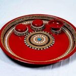 Chanchal Inventions Complete Pooja Thali Set Indian Festival Puja Thali | Diwali Pooja Thali| Decorative Thali for Diwali, Navratri Pooja on Any Festival | Pooja Thali Set for Gifting|