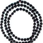 ASTRODIDI Black 5 Mukhi Rudraksha Mala for Wearing and Mantra Japa | Natural Five Face Panchmukhi Rudraksh Beads Mala for Men and Women (Beads Size 7-8 MM)