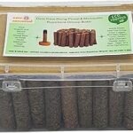 GAVO HARSHIDDHI Desi Cow Dung Dhoop Batti Made by Havan Samagri Guggal Gulab Bhimseni Kapur Neem Tulsi for Pooja/Hawan Mosquito Repellent/ 2.5 Inches Organic Incense Stick (60-Piece)