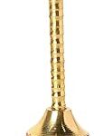 Karigar Creations Pure Brass Bell for Temple Prayers Puja Mandir Ghanti & Other Ritual Bell for Arti Traditional Puja Item (5.5 Inch Height) Golden