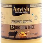 Anvish Premium A2 Gir Cow Ghee 500 ML ? Bilona Method | Grass-Fed A2 Desi Ghee | Lab-Tested Pure Ghee | 9-Month Shelf Life