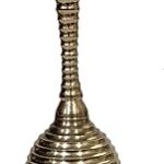 Purpledip Brass Handheld Bell: Ghanti for Temple Arti Pooja (11188)