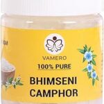 VAMERO Organic Bhimseni Camphor Original pacha karpooram bheemsen kapoor for Pooja, Hawan & Meditation | 100% Natural Camphor, Removing Odors & Freshens Air, Soothing Fragrance, Aromatherapy, Diffuser