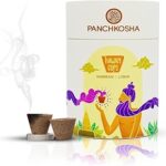 Panchkosha Loban Hawan Cups (21 Units) - 100% Natural, Pure Gir Cow Dung, Charcoal-Free - Spiritual Cleansing & Relaxation