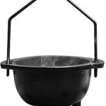 Nytarra Cast Iron Cauldron | 6 inch length | Incense Burner, Heat Resistant, Tripod Base, Perfect for Incense Burner, Candle Holder, Home Indoor/Outdoor Decor |Sage burner bowl Fire Proof Burning Bowl