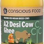 Conscious Food A2 Desi Cow Ghee | 1L | 100% Pure and Premium | Cultured Desi Cow | Natural | Grass Fed | Non - GMO | Immunity Booster | Locally Sourced | Produced in small batches