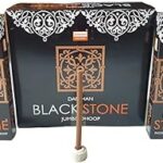 Darshan Incense - Black Stone Incense Jumbo Dhoop Agarbatti 18g Box Pack of 12 (216g)