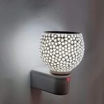 Kapur Dani Electrical Camphor Diffuser. Glass Kapoor Dani & Essential Oil Diffuser with On Off Switch to Toggle Between Burner & Lamp (Star Mini